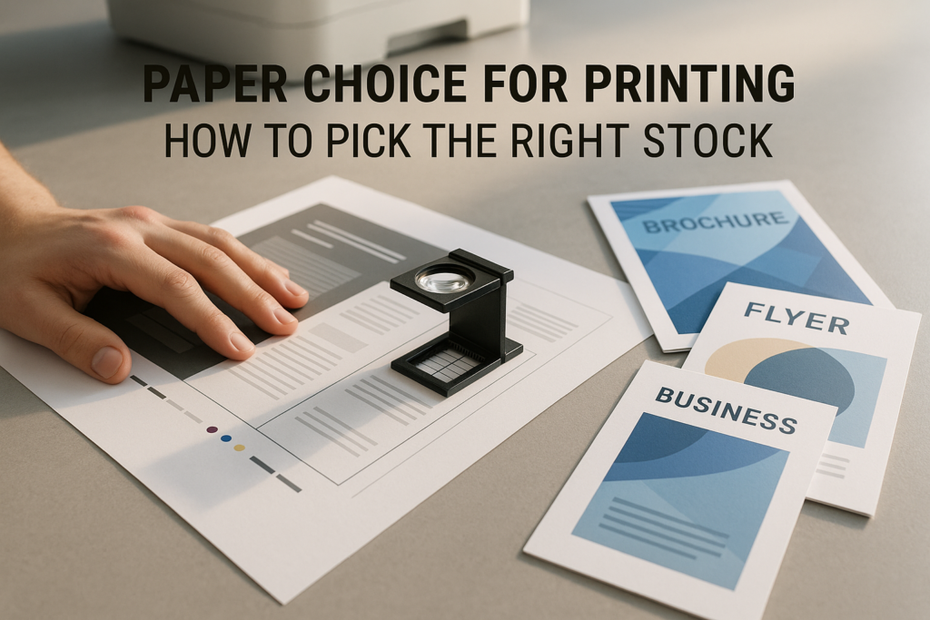 Paper Choice for Printing: How to Pick the Right Stock