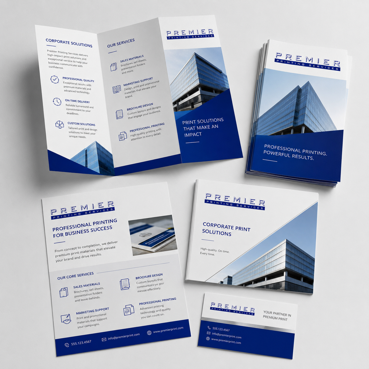 Brochures and Sales Materials printing example from Premier Printing Services