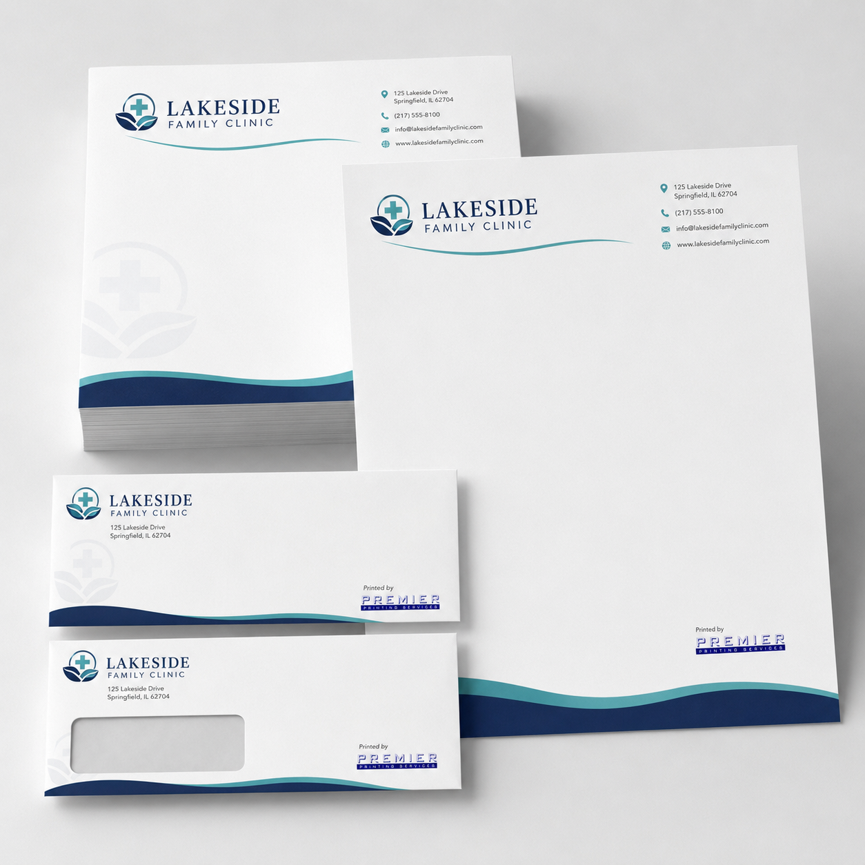 Healthcare Stationery printing example from Premier Printing Services