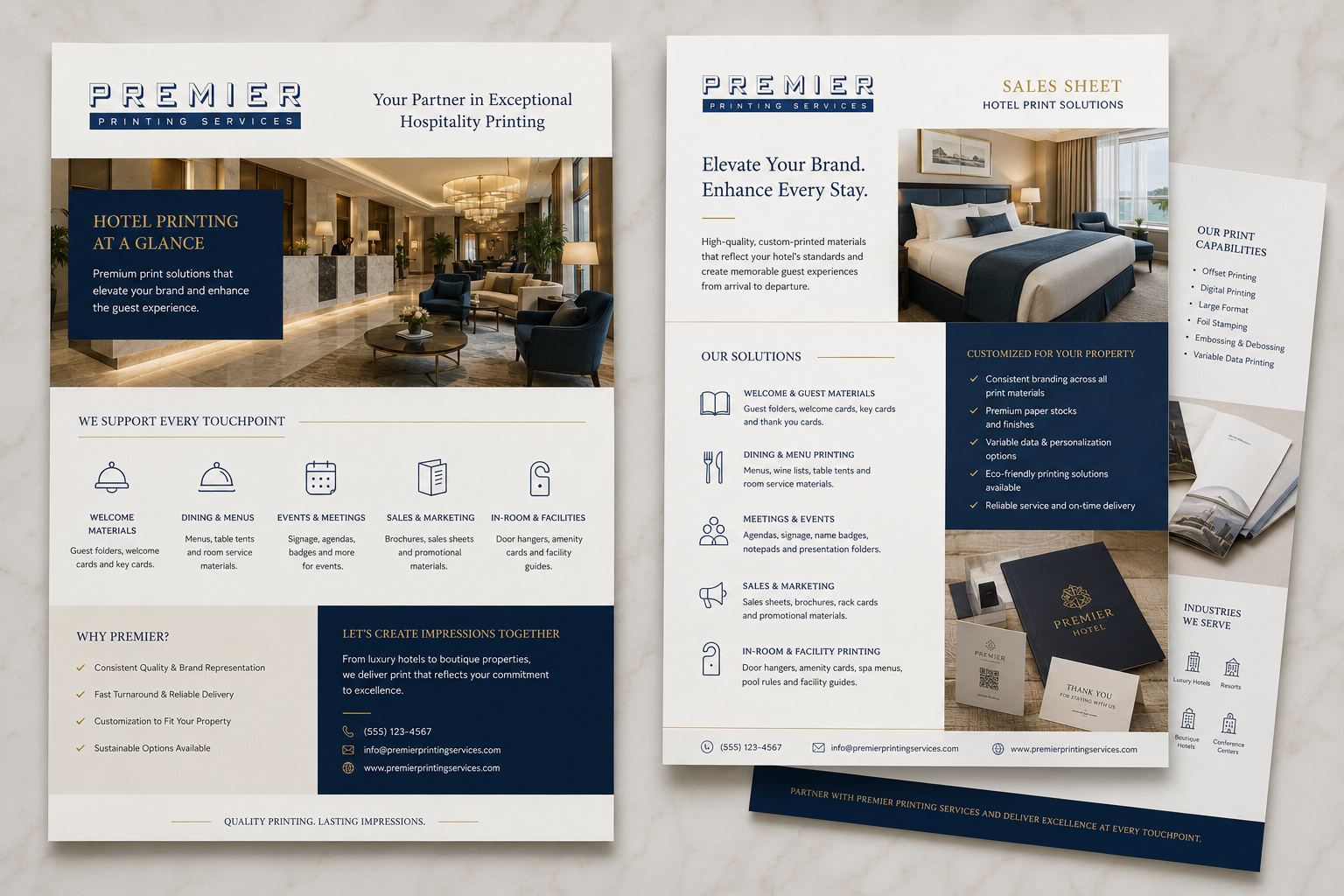 Sales Sheets printing example from Premier Printing Services