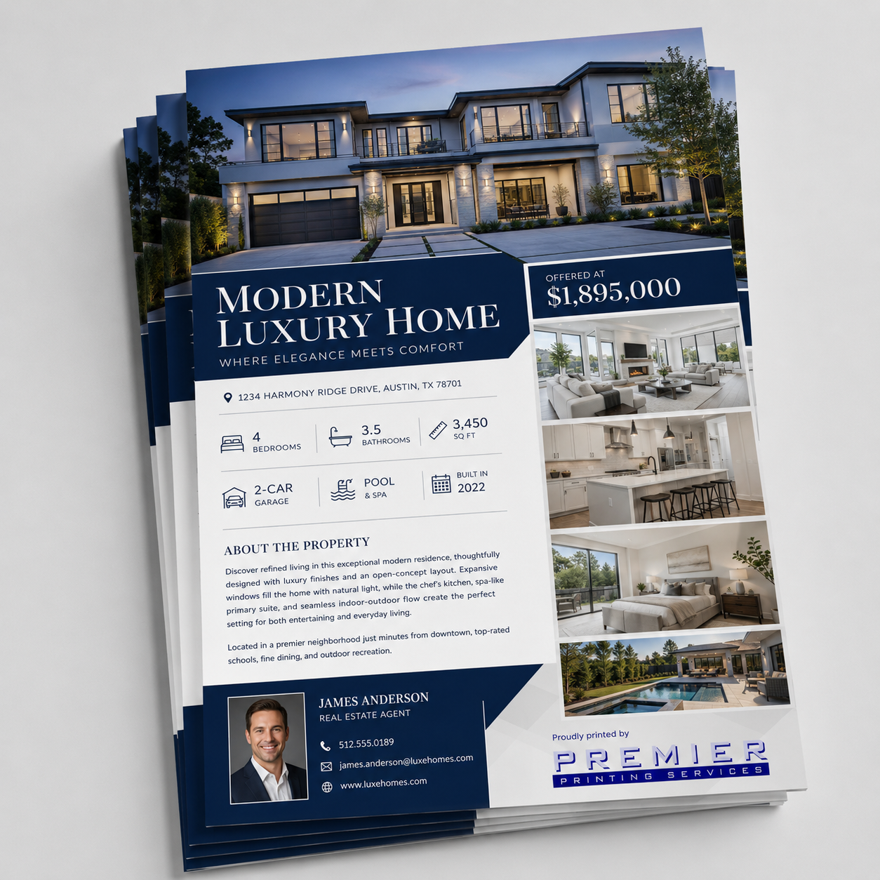 Listing Flyers printing example from Premier Printing Services